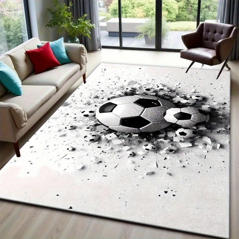 Commercial Printing Services - Alfombra Grande con Estampado de Fútbol,