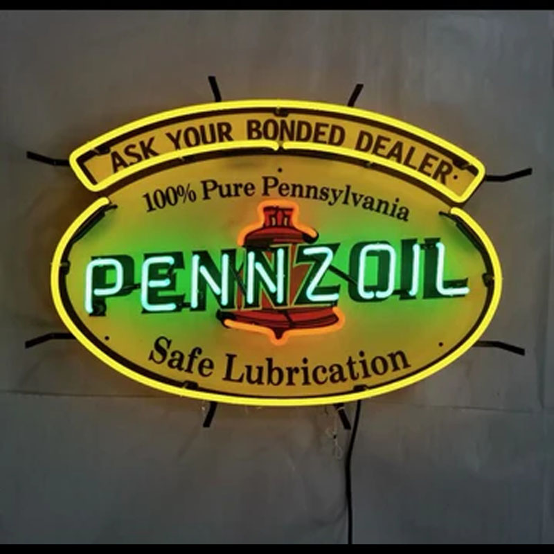 Commercial Glass Printing - Letreros de neón para gas pennzoi,