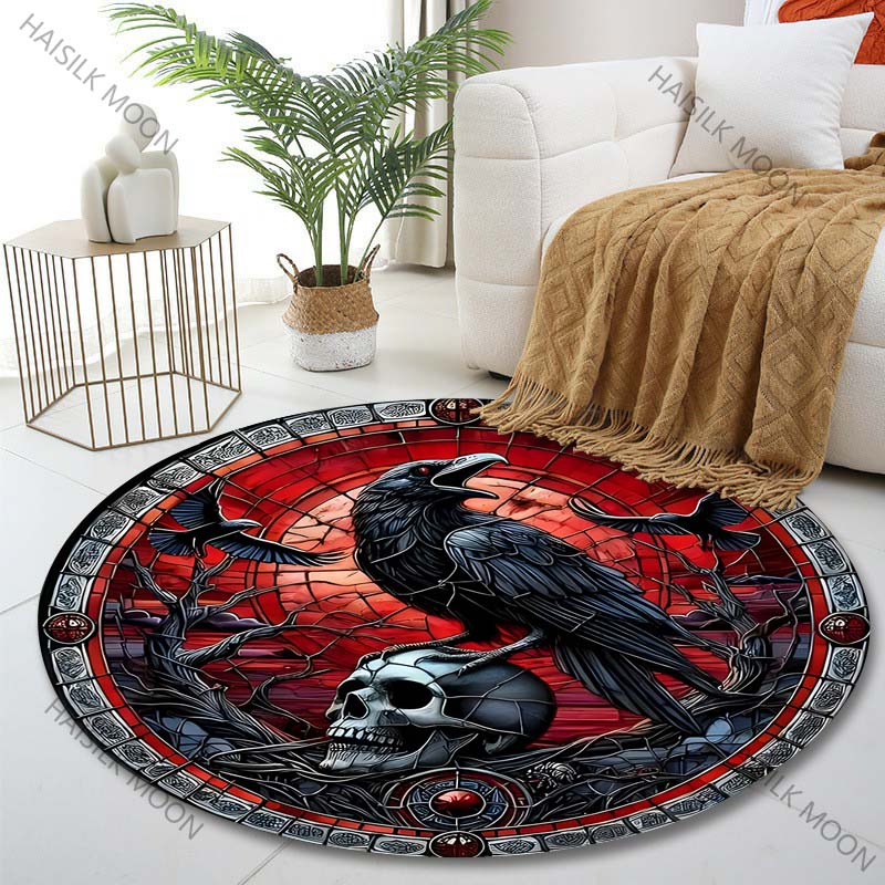 Alfombra redonda con estampado - Commercial Glass Printing reseña y precio