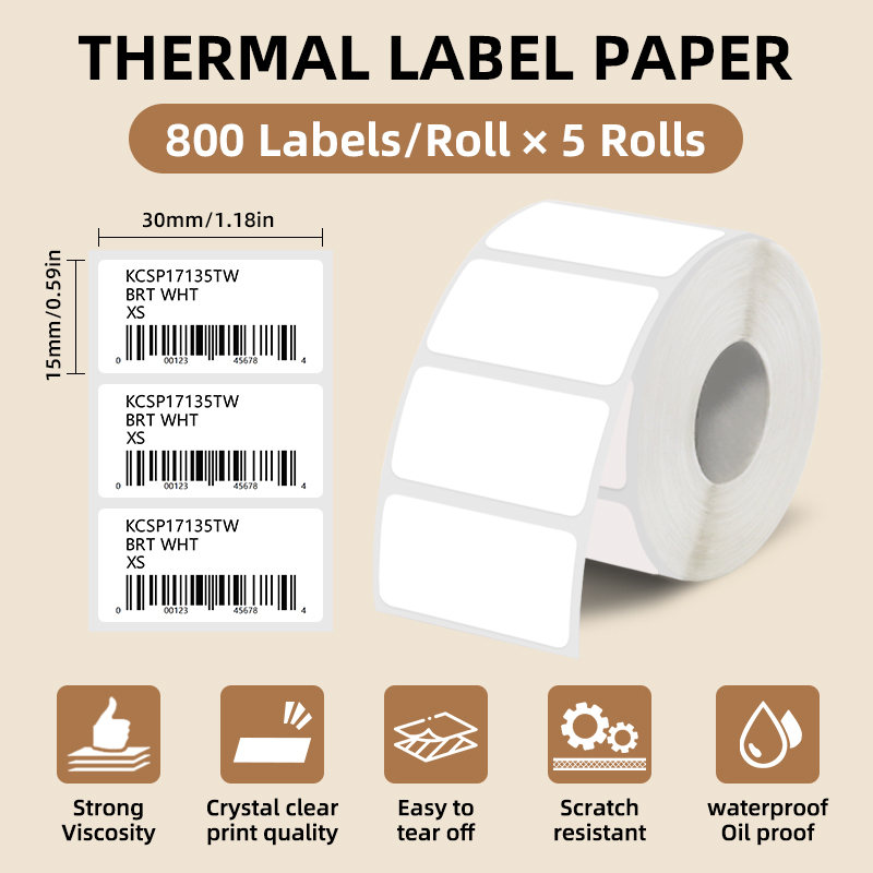 5 rollos de etiquetas adhesiva - Commercial Printing Services reseña y precio