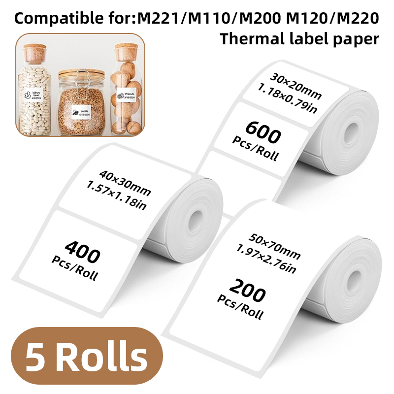 5 rollos de etiquetas adhesiva - Commercial Printing Services reseña y precio