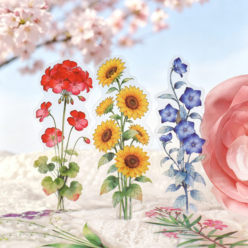 Paquete de pegatinas de flores - Commercial Printing Paper reseña y precio